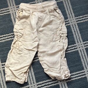 Zara Kids 4T Cream Cargo Pants